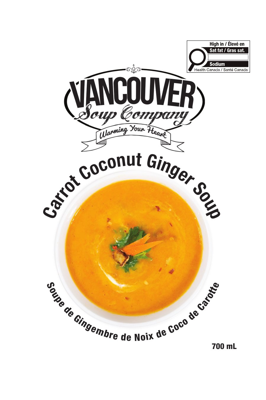 Carrot Coconut Ginger Soup 700 mL pouch